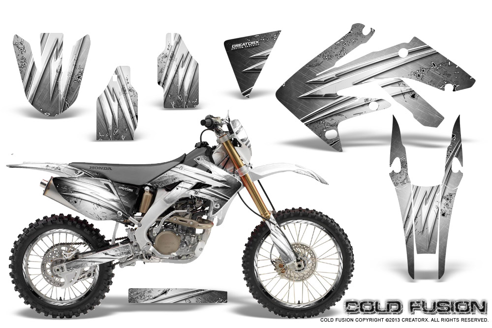 Honda CRF 250X 04-12 Graphics Kit Cold Fusion White NP Rims